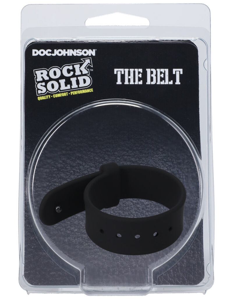Doc Johnson Rock Solid The Belt Adjustable Silicone Cock Ring - Black