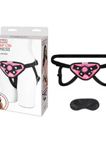 Lux Fetish Pink Velvet Strap-on Harness