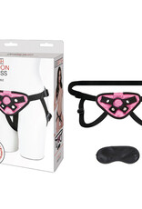 Lux Fetish Pink Velvet Strap-on Harness