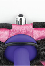 Lux Fetish Pink Velvet Strap-on Harness