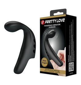 Pretty Love Pretty Love Gorgon Finger Vibrator - Black