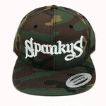 Spanky's Spankys Camouflage Old School White Logo Snapback Hat