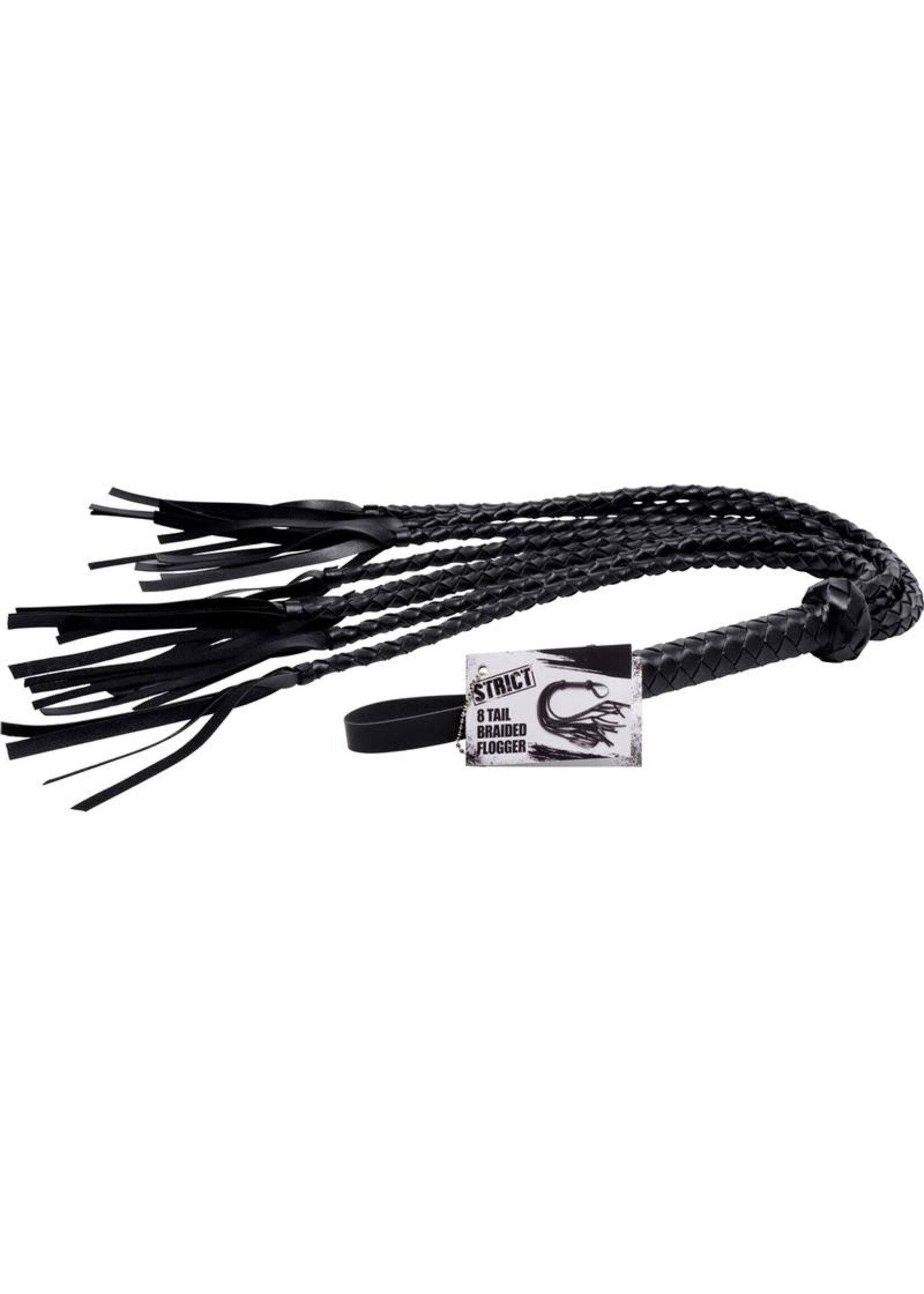 XR Brands Strict 8 Tail Braided Flogger