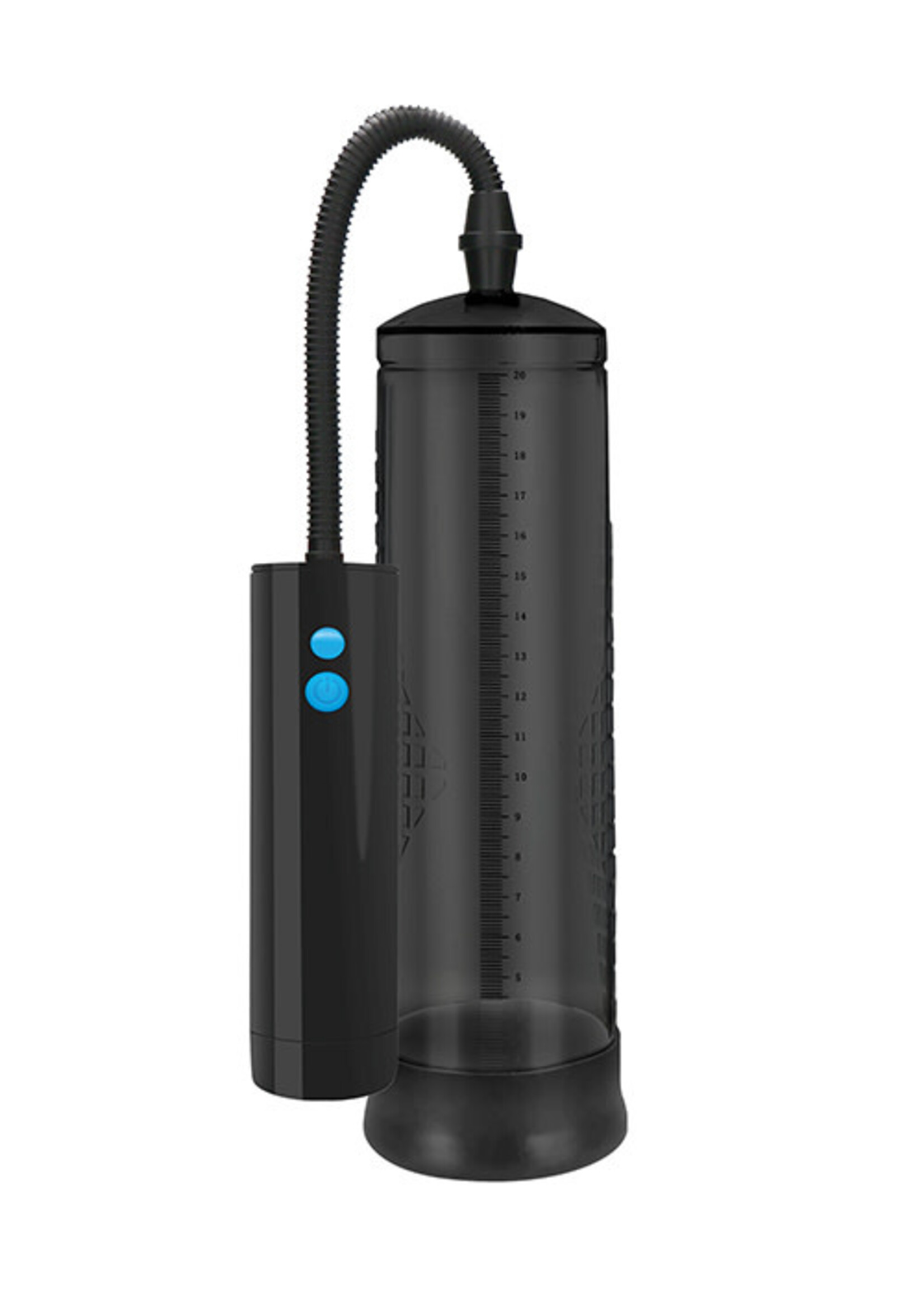 Pumped Shots Pumped Rechargeable Extreme Power Pump w/Free Silicone Cock Ring - Black