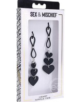 Sportsheets Sex & Mischief Nipple Ties - Black/Silver