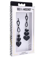 Sportsheets Sex & Mischief Nipple Ties - Black/Silver