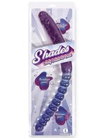 Icon Brands Shades Jelly TPR Gradient Double Dong - Blue/Violet
