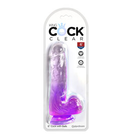 Pipedream King Cock Clear 6" With Balls