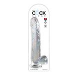 Pipedream King Cock Clear 11" With Balls Clear
