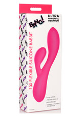 XR Brands Bang Bang! 10X Flexible Silicone Rabbit Pink