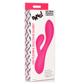 XR Brands Bang Bang! 10X Flexible Silicone Rabbit Pink