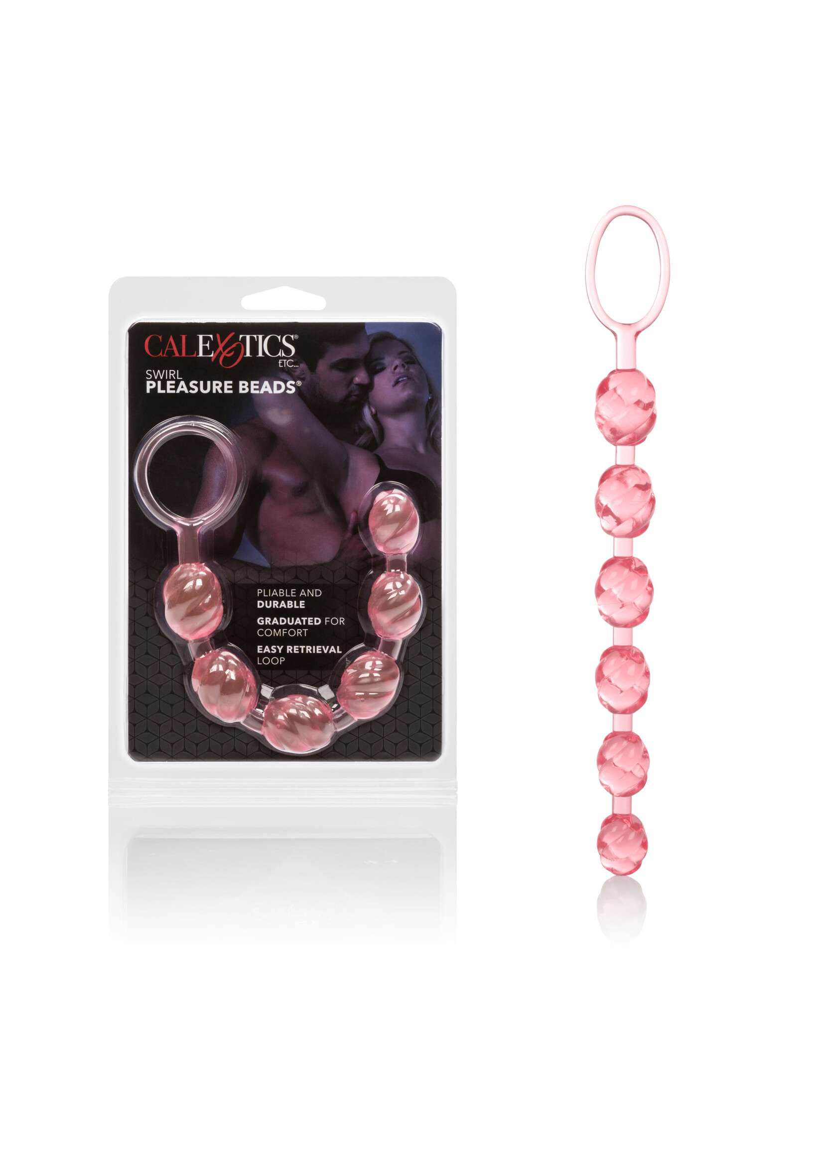 California Exotic Novelties Swirl Pleasure Beads - Pink