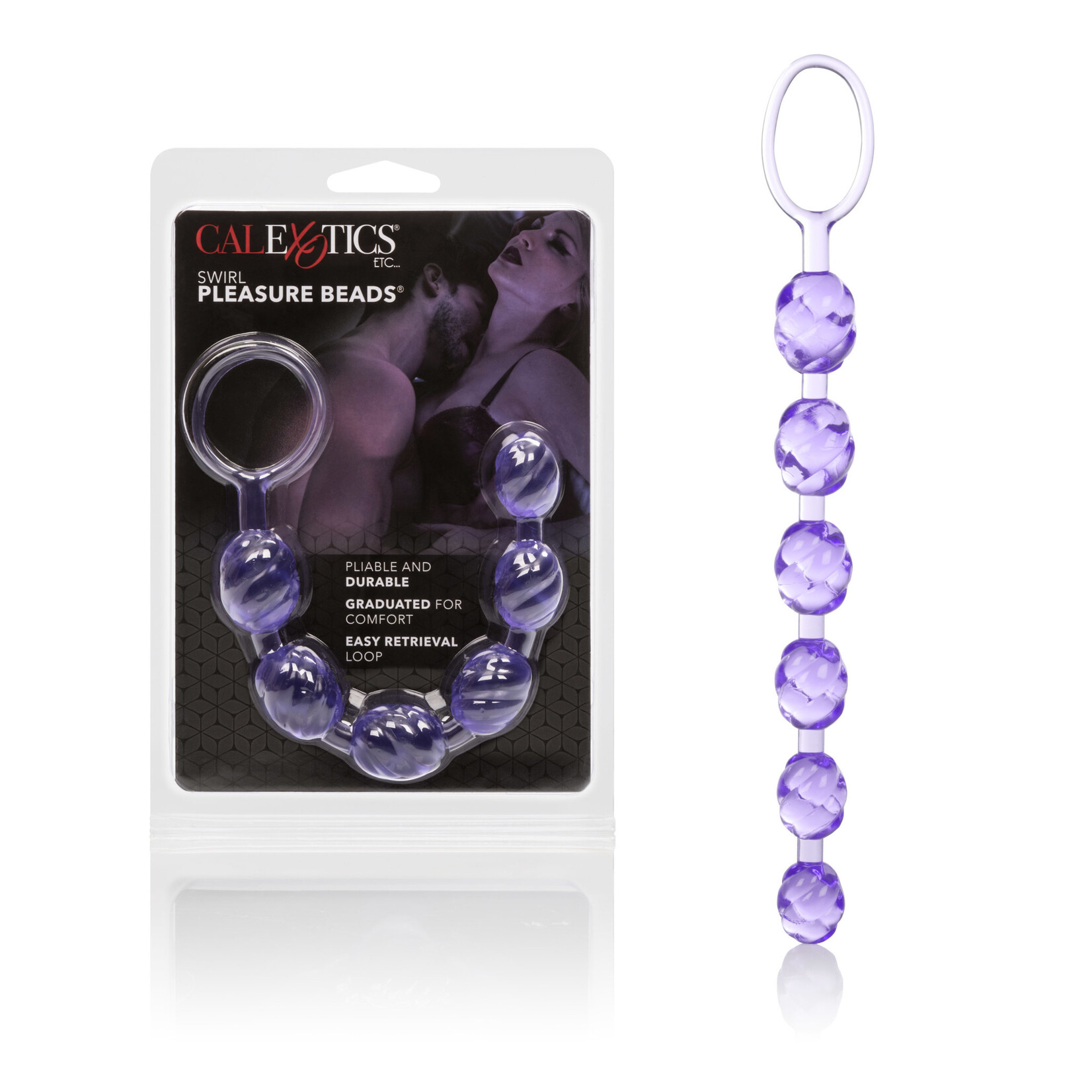 California Exotic Novelties Swirl Pleasure Beads - Purple