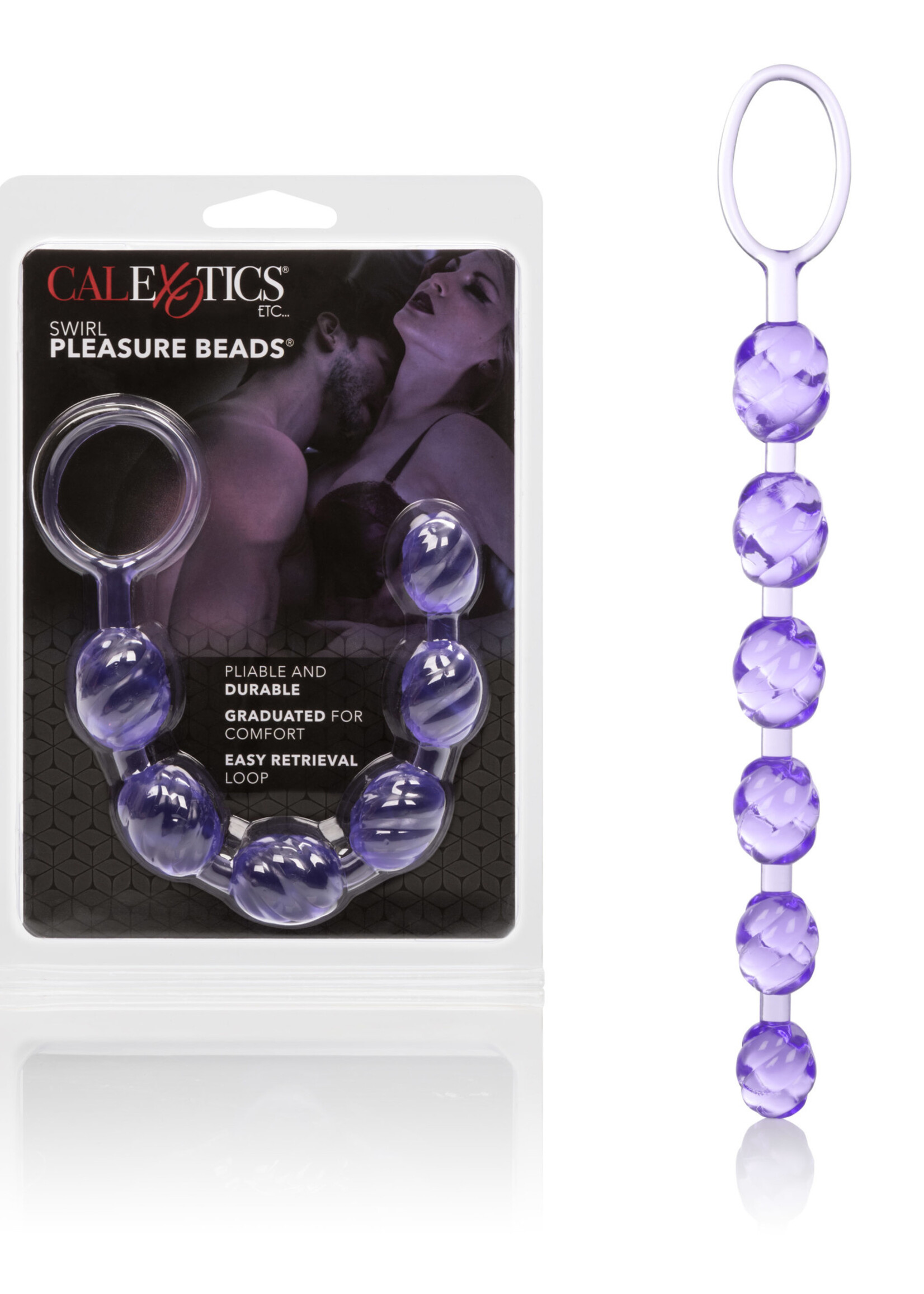 California Exotic Novelties Swirl Pleasure Beads - Purple