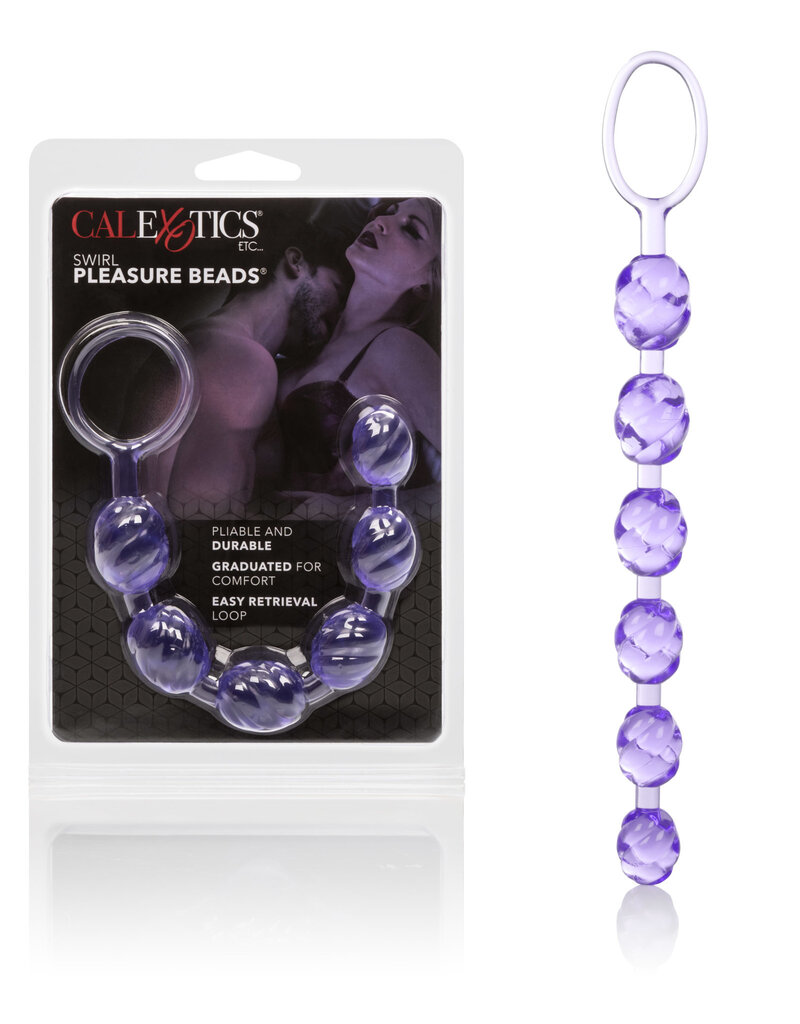 California Exotic Novelties Swirl Pleasure Beads - Purple
