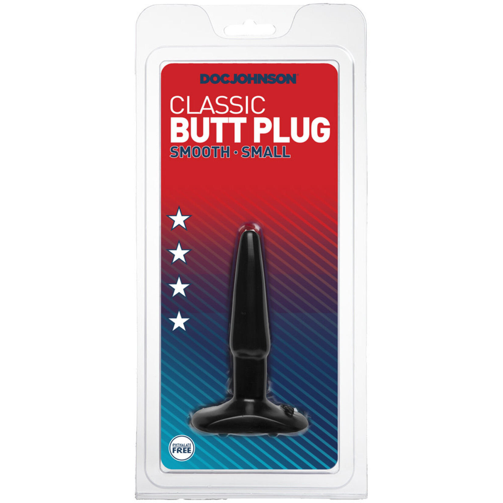 Doc Johnson Classic Butt Plug Smooth - Small - Black