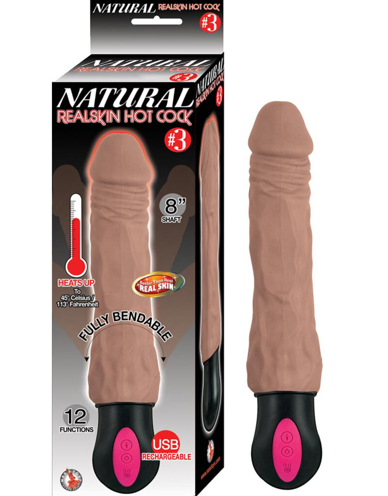 NassToys Natural Realskin Hot Cock #3 - Brown