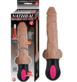 NassToys Natural Realskin Hot Cock #2 - With Balls - Brown