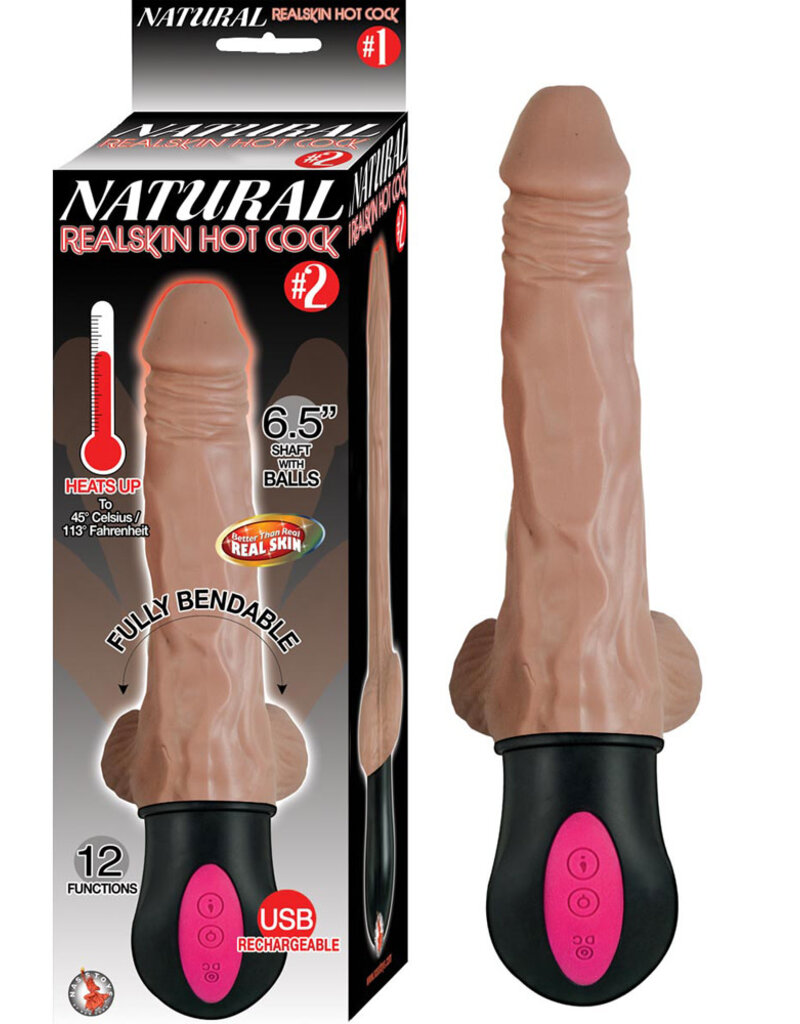 NassToys Natural Realskin Hot Cock #2 - With Balls - Brown