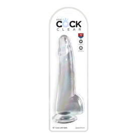 Pipedream King Cock Clear 10" With Balls Clear