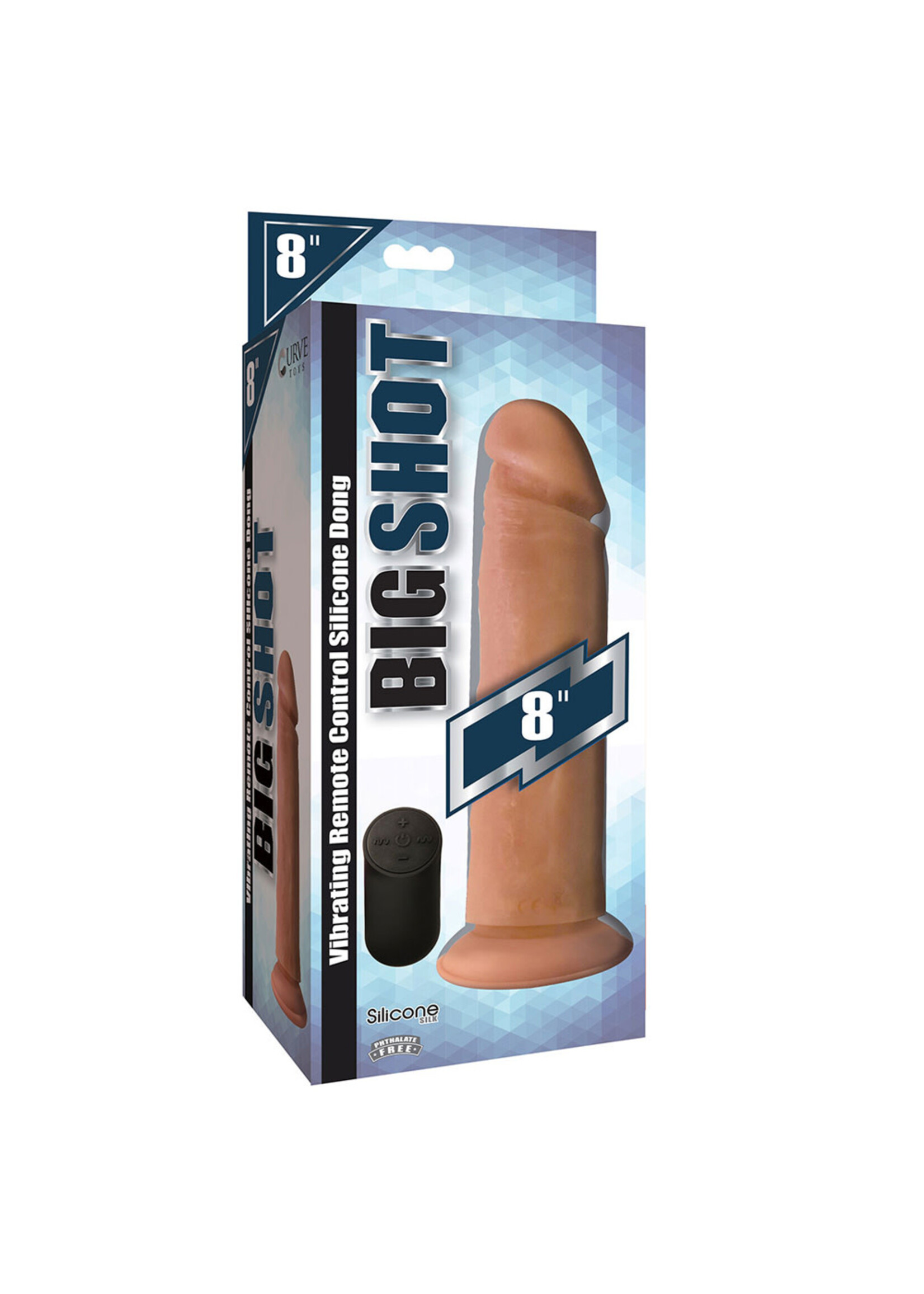 Curve Toys Big Shot 8" No Balls Silicone Vibrating