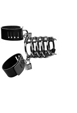 XR Brands Strict 5 Ring Chastity Device With Cock & Ball Strap