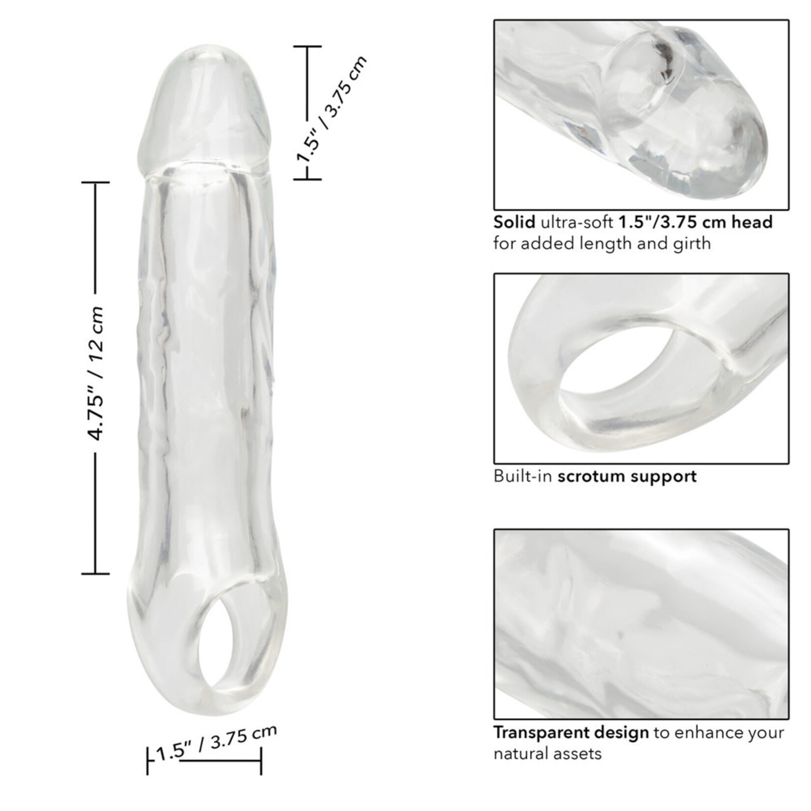 Calexotics Performance Maxx Clear Extension 6.5"