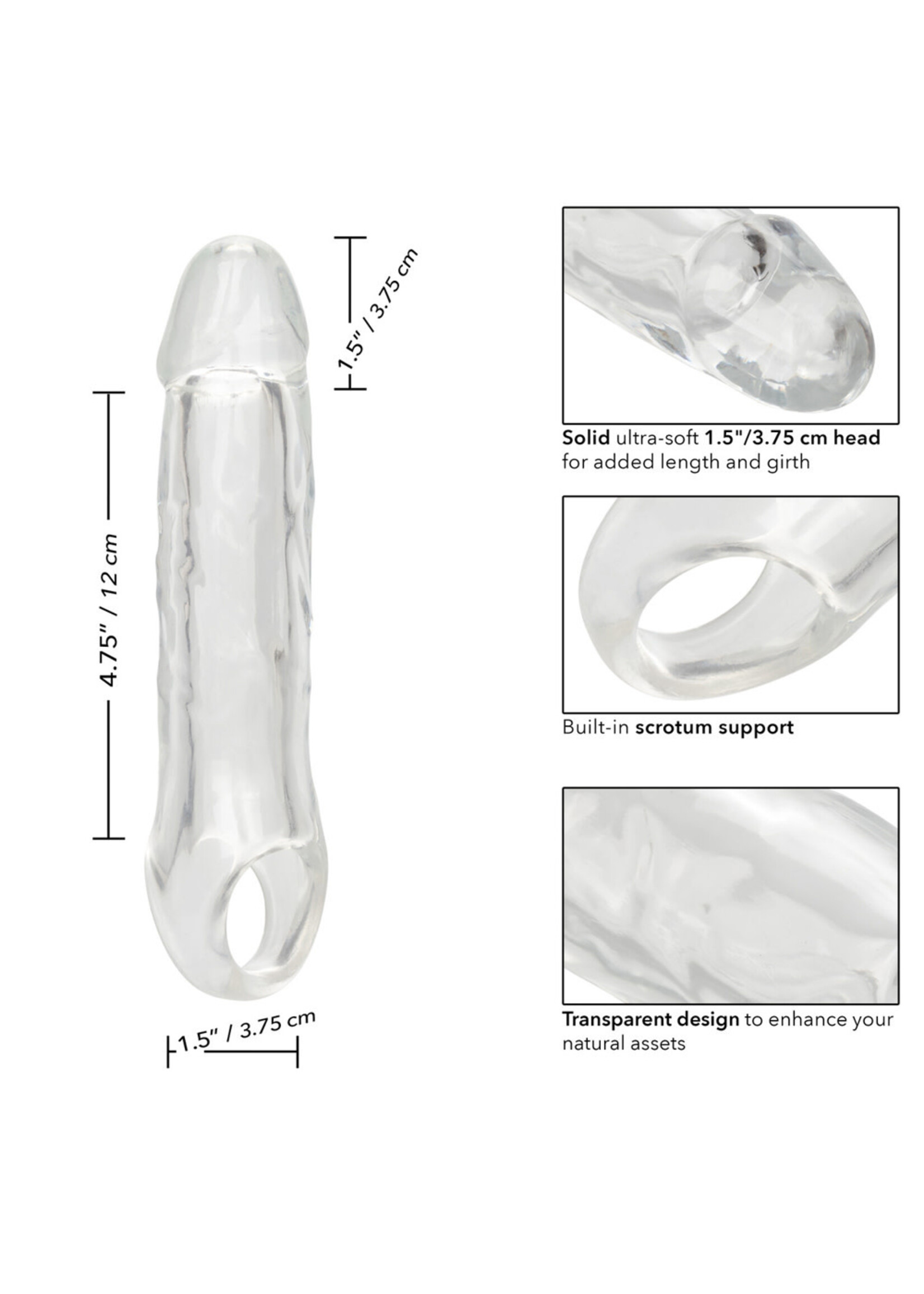 Calexotics Performance Maxx Clear Extension 6.5"