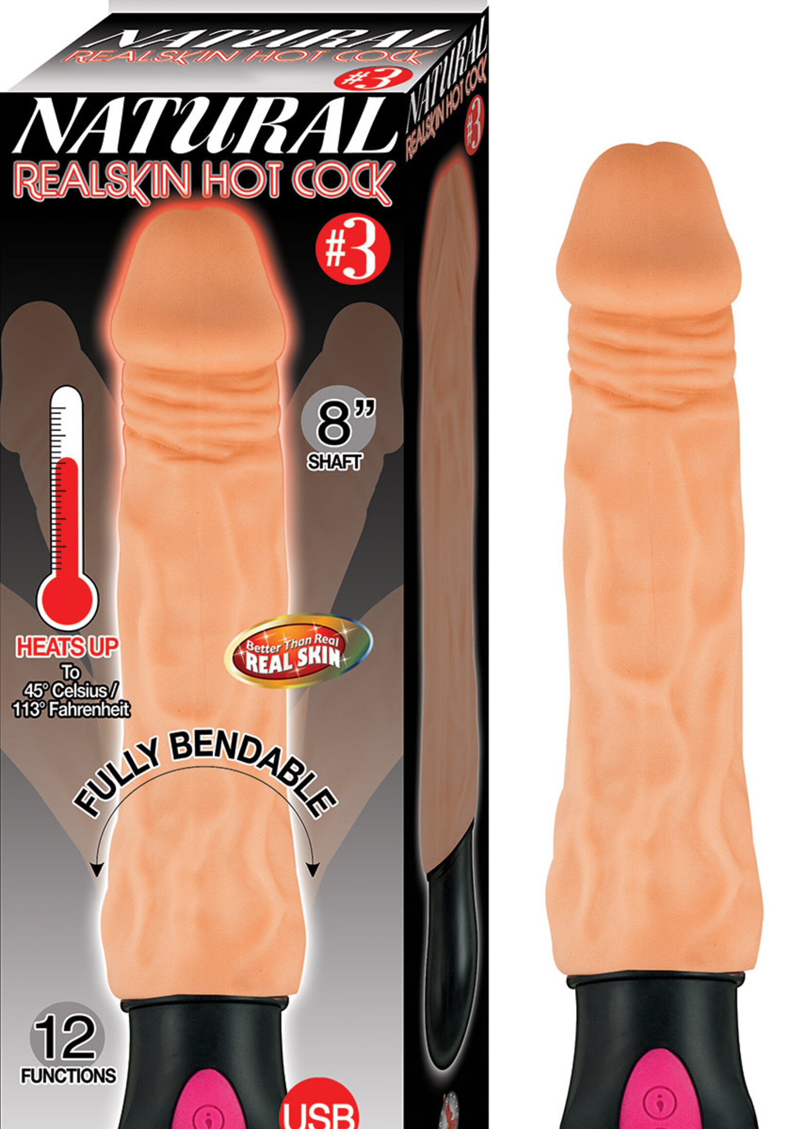 NassToys Natural Realskin Hot Cock #3 - Flesh
