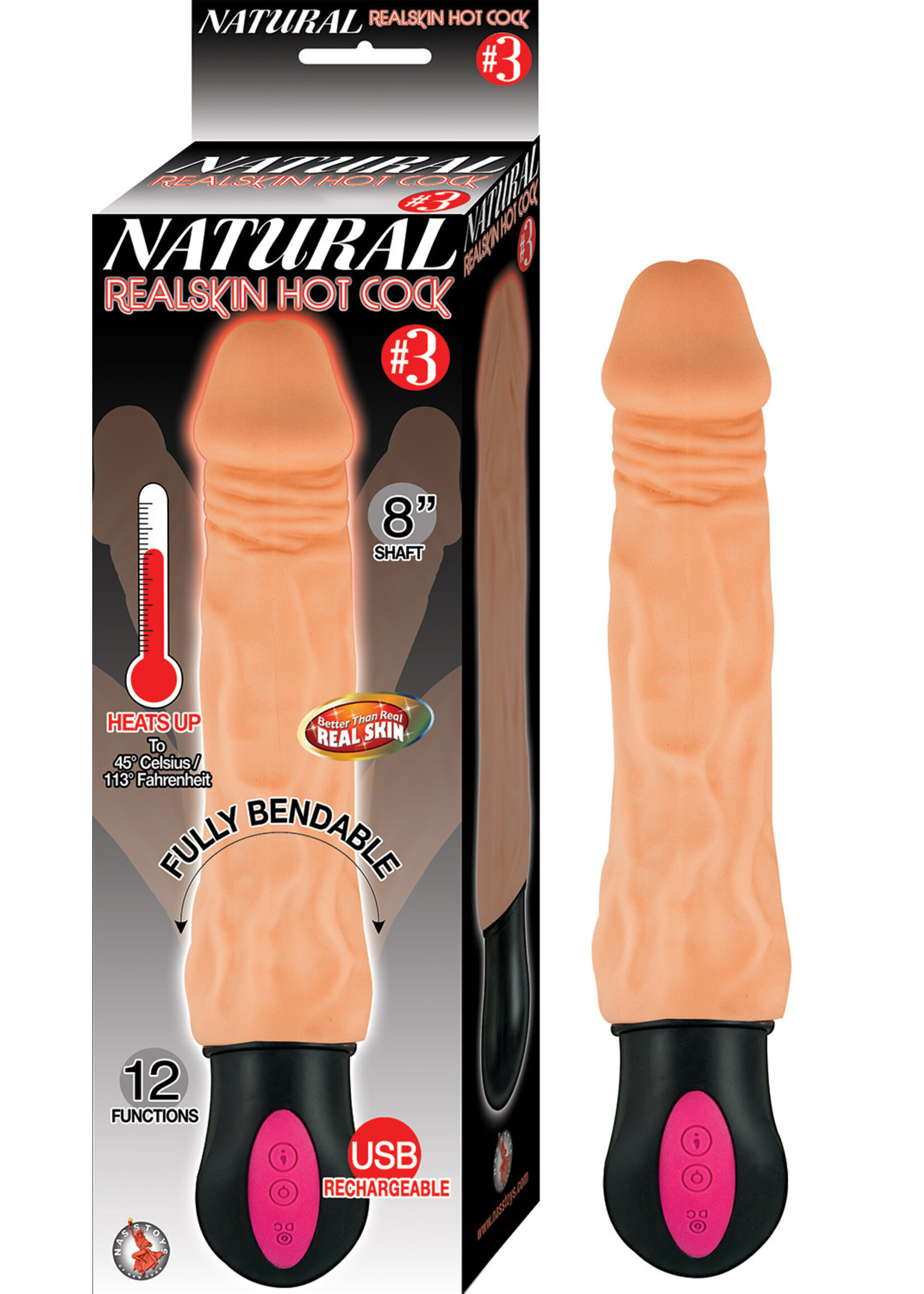NassToys Natural Realskin Hot Cock #3 - Flesh