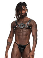 Male Power Libra Leather Harness - Black