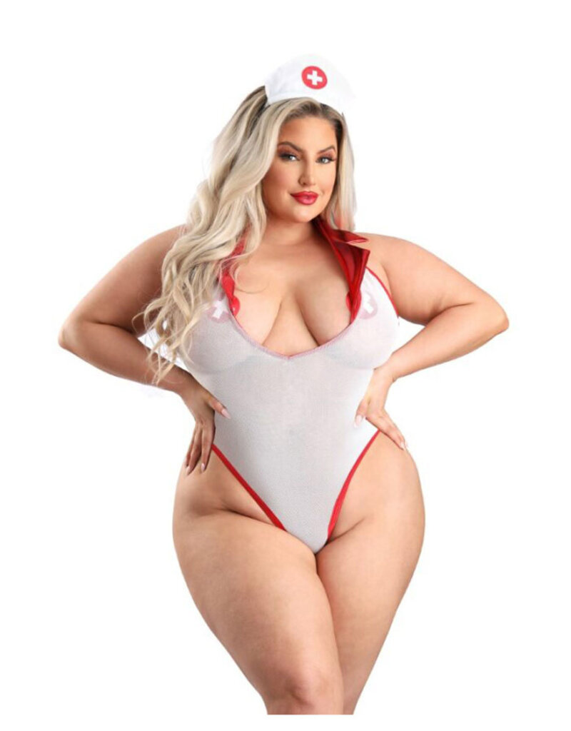 Fantasy Lingerie Curvy Pulse Check Nurse Costume Set