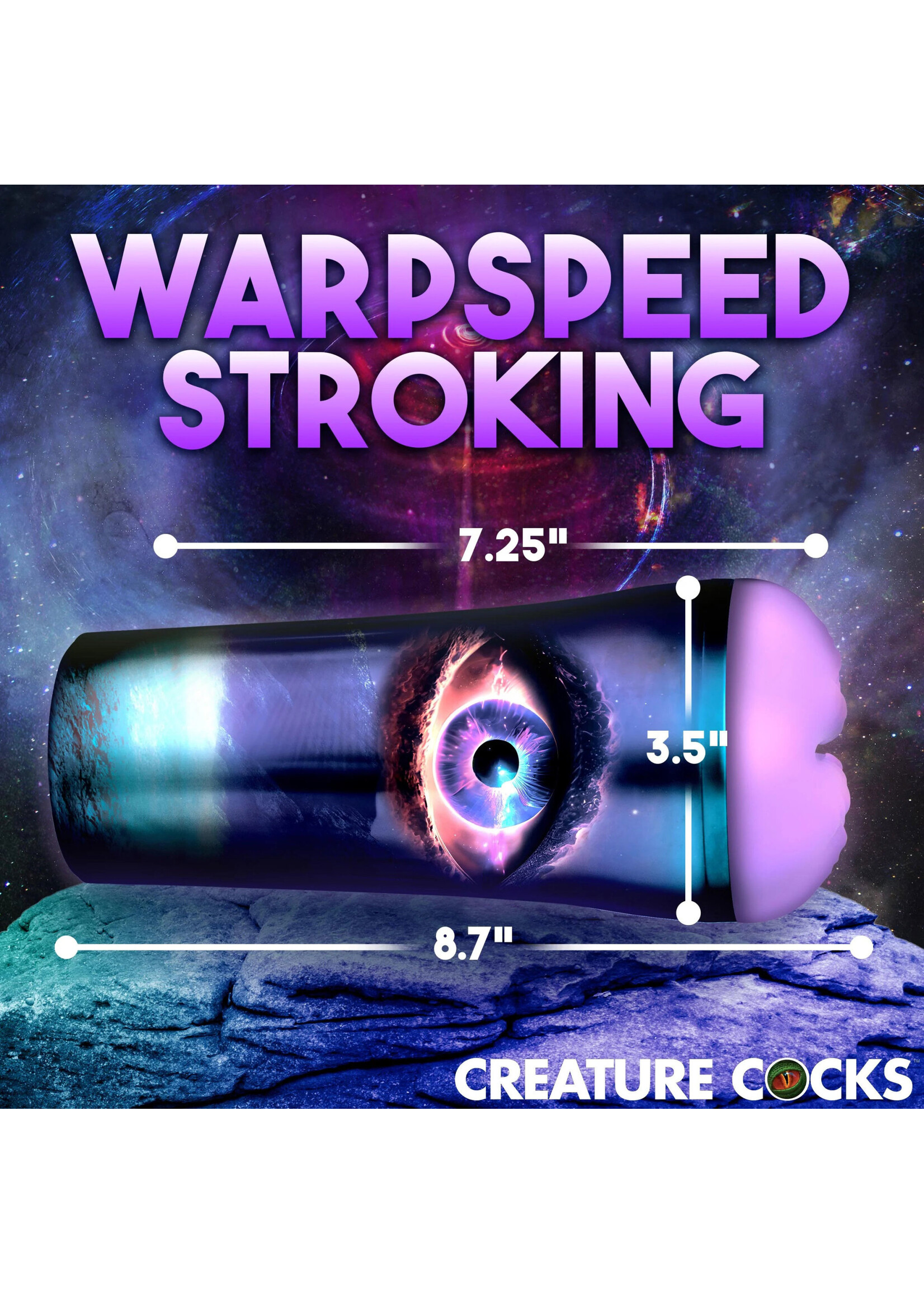 XR Brands Creature Cocks Wormhole Alien Stroker - Purple