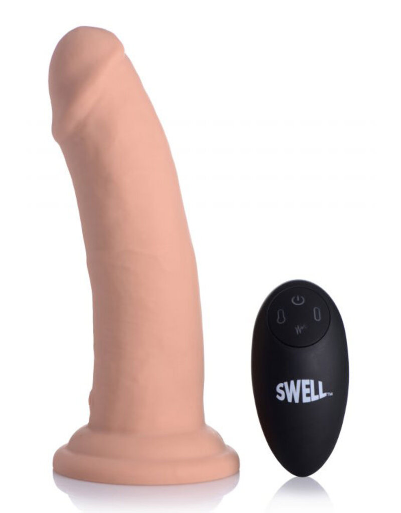 XR Brands Swell Swell 7X Inflatable And Vibrating Remote Control Silicone Dildo 7"