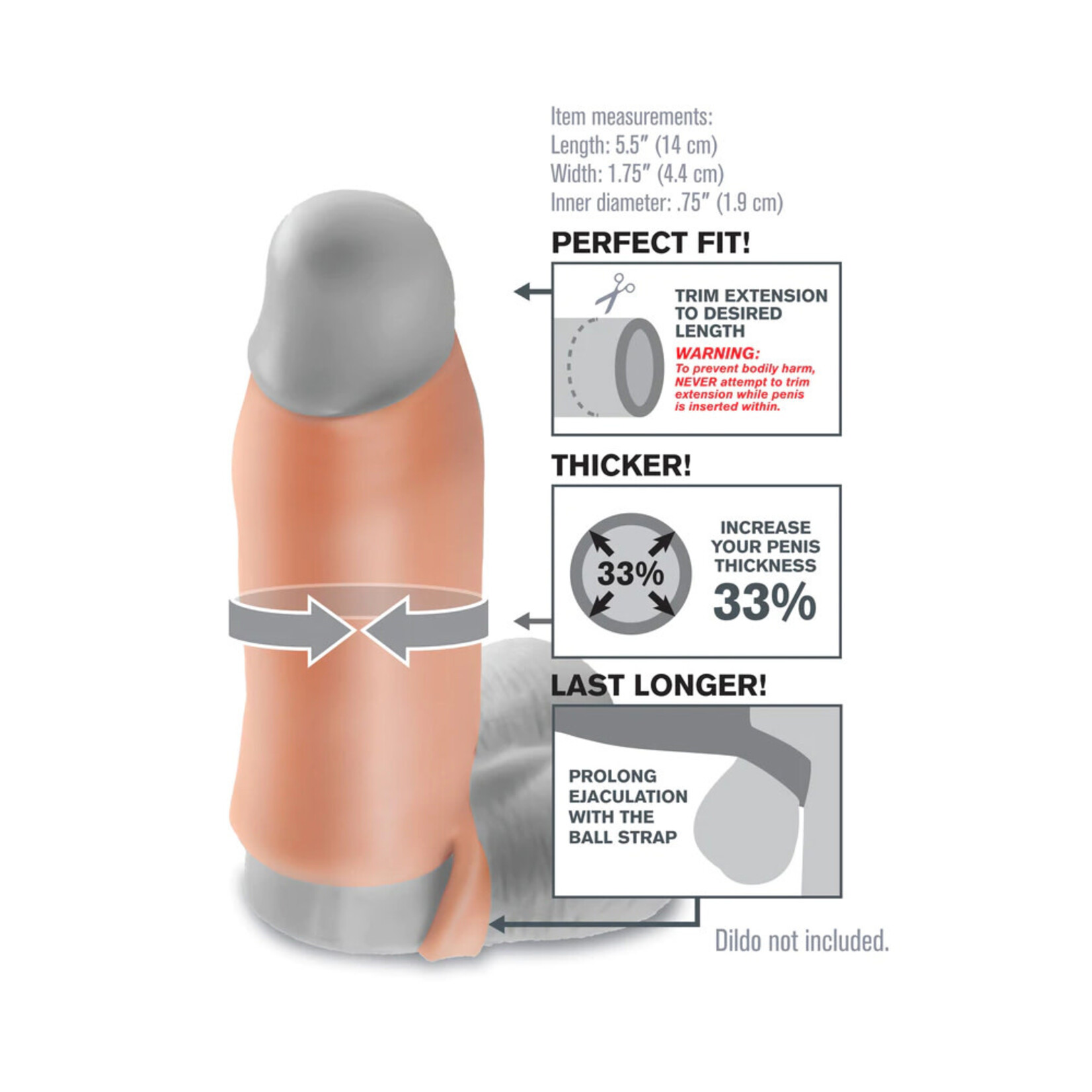 Pipedream Fantasy X-Tensions Real Feel Enhancer - Flesh