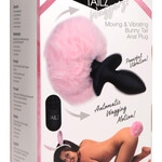 XR Brands Tailz Waggerz Moving and Vibrating Bunny Tail Anal Plug - Pink