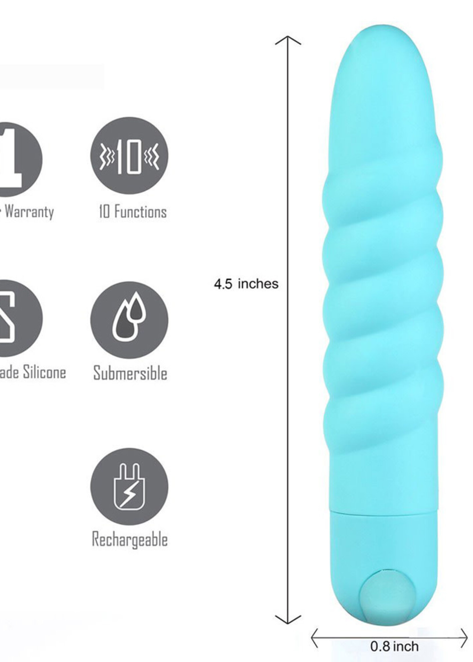 Maia Toys Lola Silicone 10-Function Vibrating Twisty Bullet