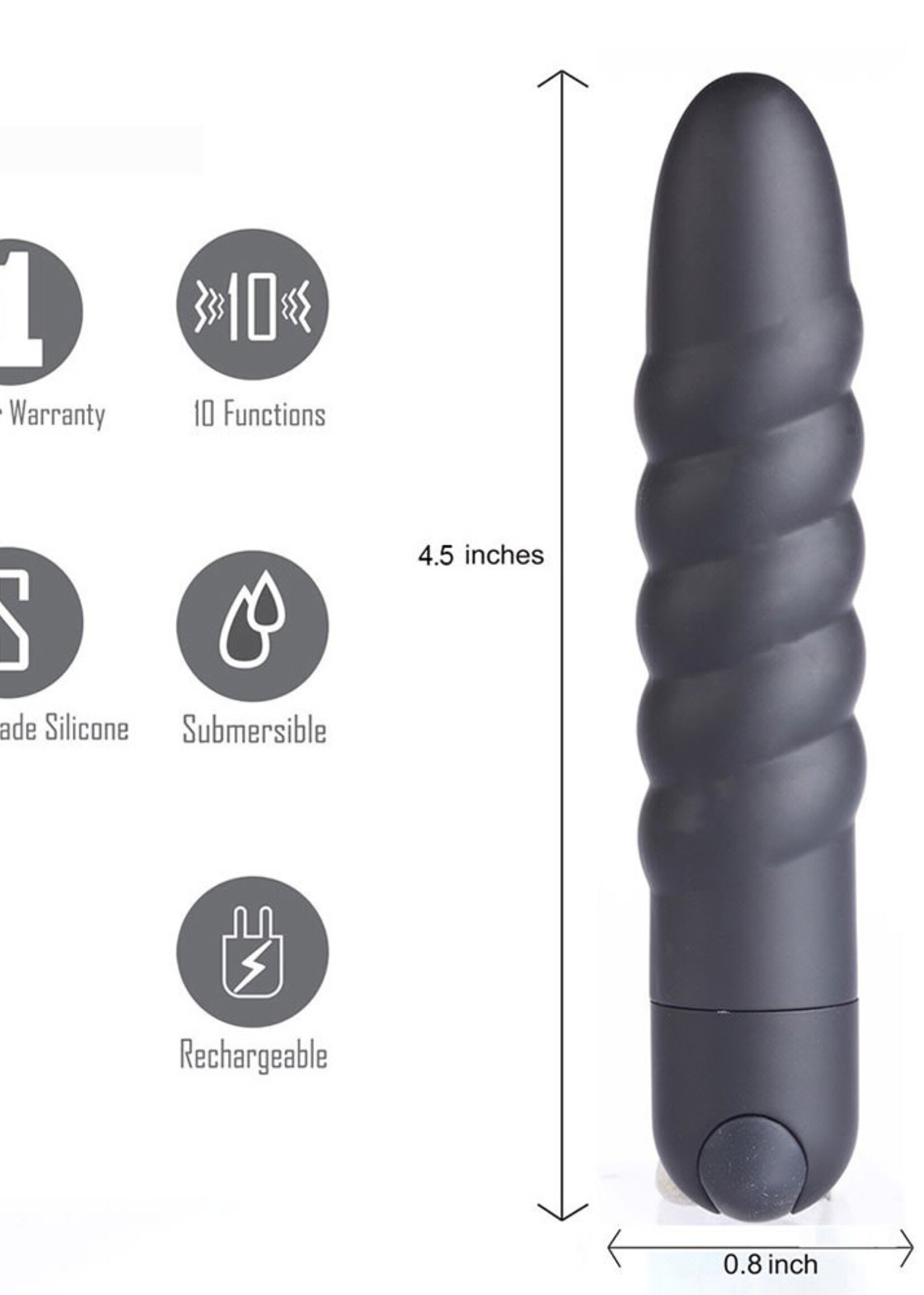 Maia Toys Lola Silicone 10-Function Vibrating Twisty Bullet