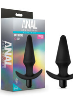 Blush Novelties Anal Adventures Platinum Silicone Vibrating Plug Black