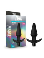 Blush Novelties Anal Adventures Platinum Silicone Vibrating Plug Black