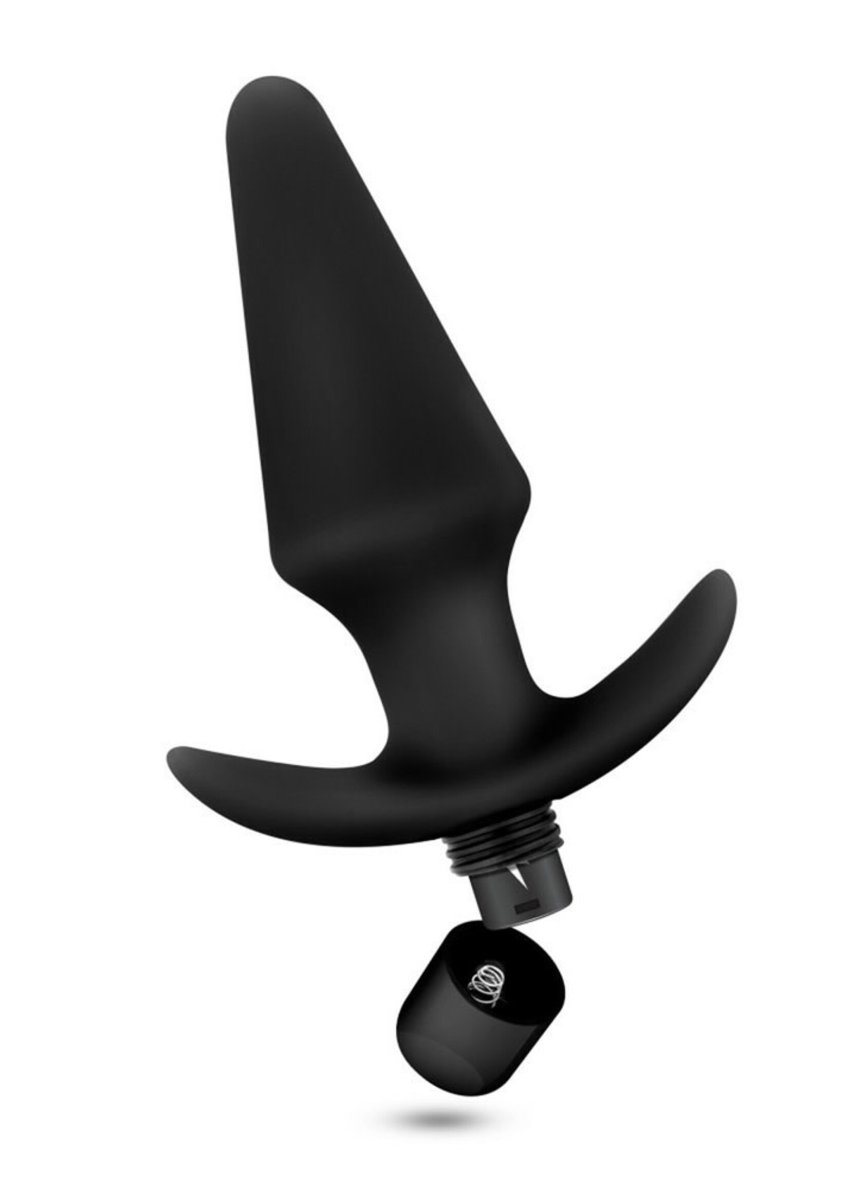 Blush Novelties Anal Adventures Platinum Silicone Vibrating Plug Black