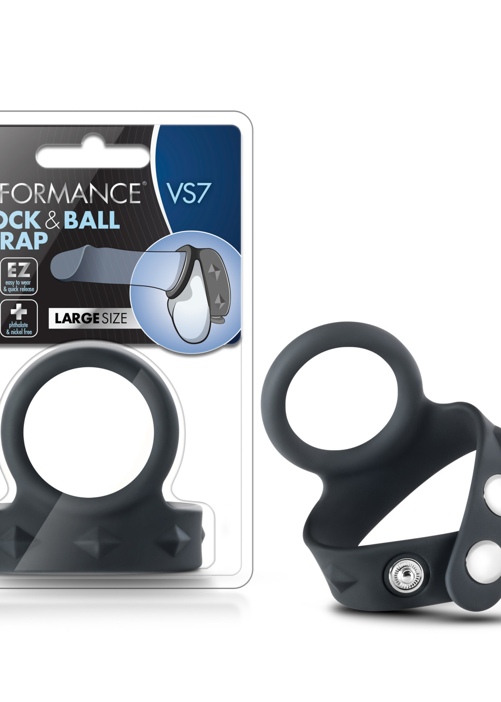 Blush Novelties Performance VS7 Silicone Cock & Ball Strap - Large