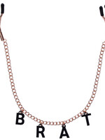 Sportsheets Brat Charmed Nipple Clamps - Rose Gold