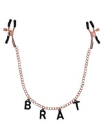 Sportsheets Brat Charmed Nipple Clamps - Rose Gold