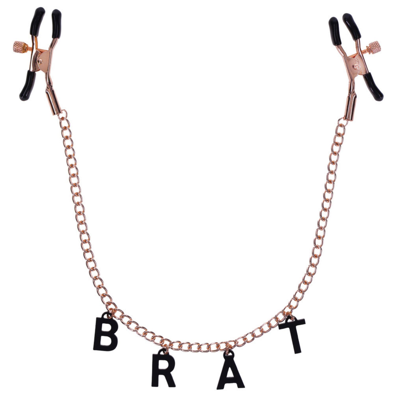 Sportsheets Brat Charmed Nipple Clamps - Rose Gold