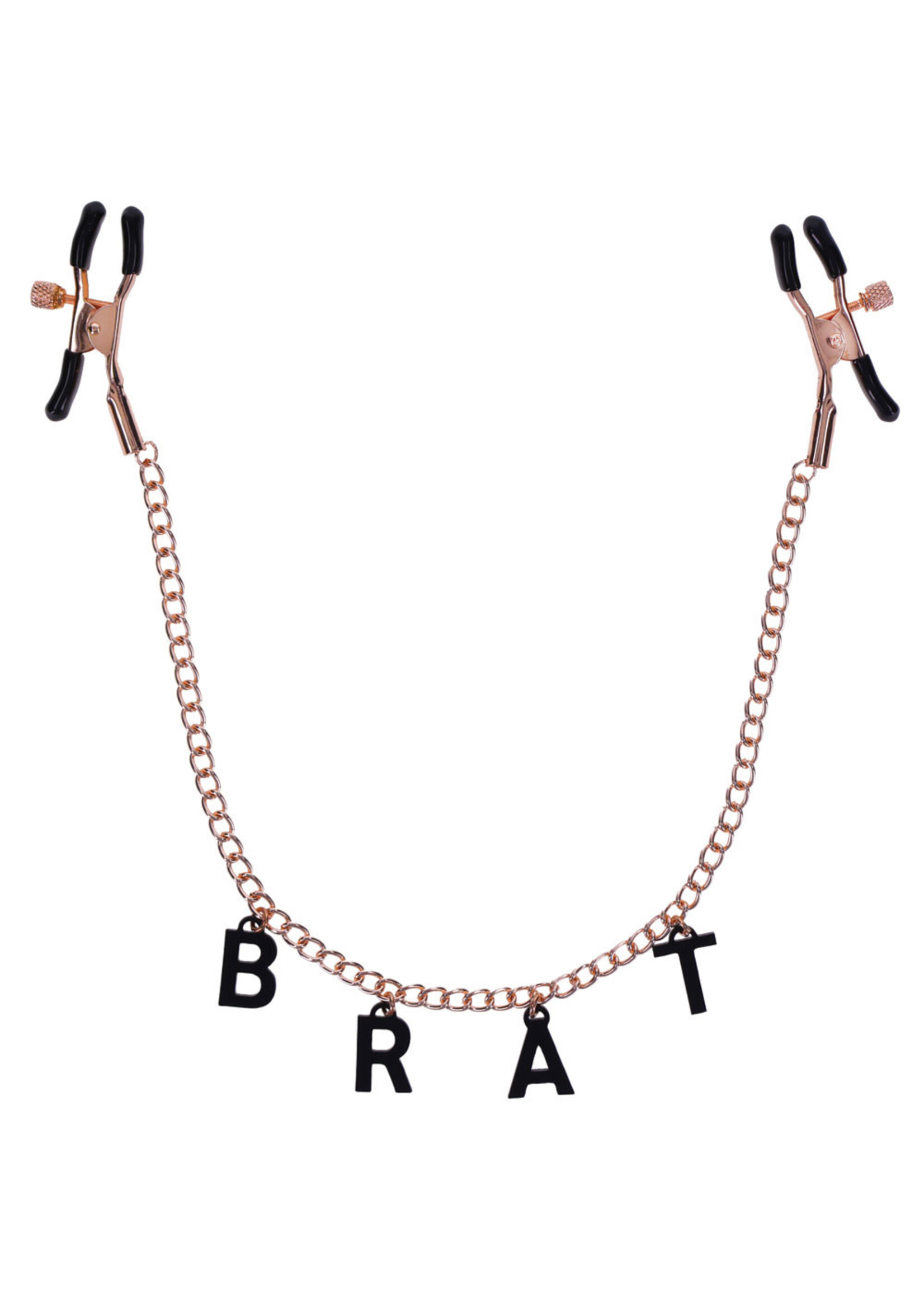 Sportsheets Brat Charmed Nipple Clamps - Rose Gold