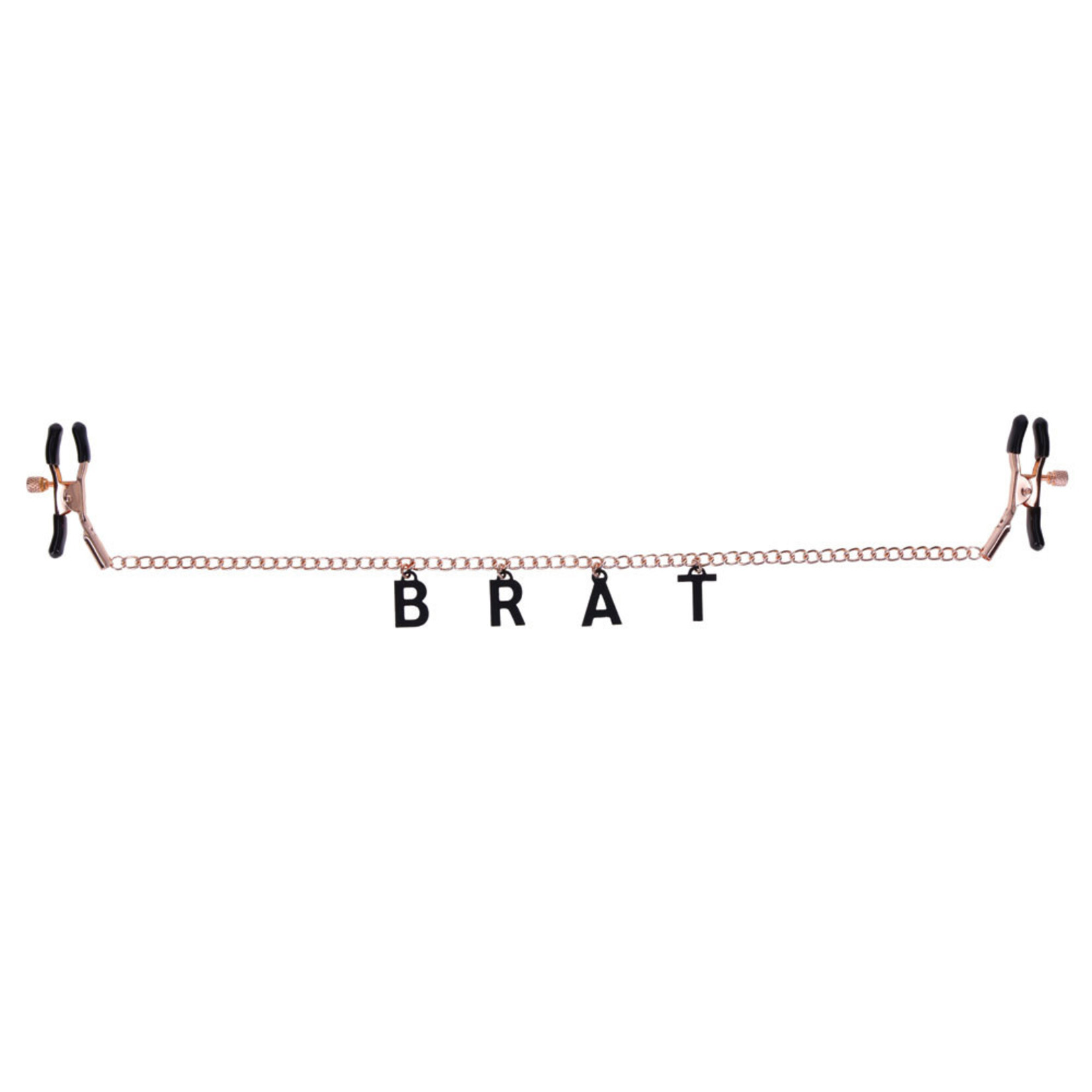 Sportsheets Brat Charmed Nipple Clamps - Rose Gold