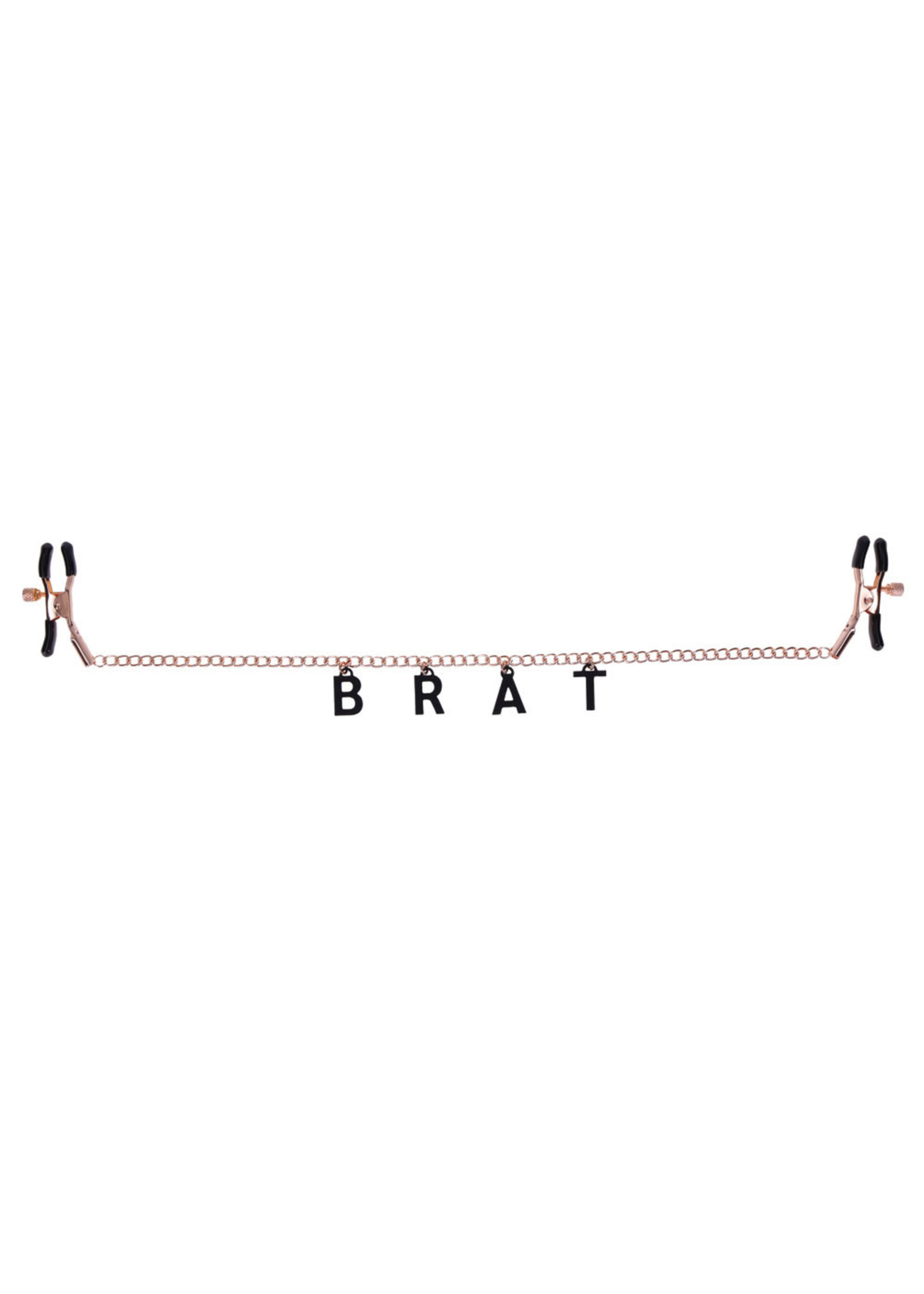Sportsheets Brat Charmed Nipple Clamps - Rose Gold