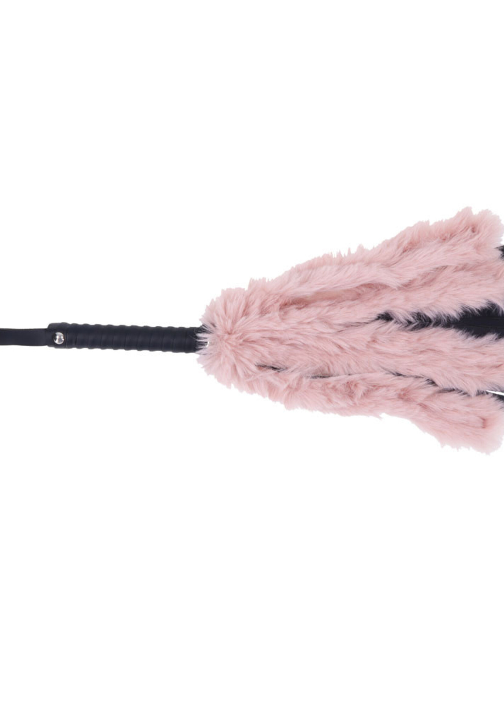 Sportsheets Brat Faux Fur Flogger - Pink/black