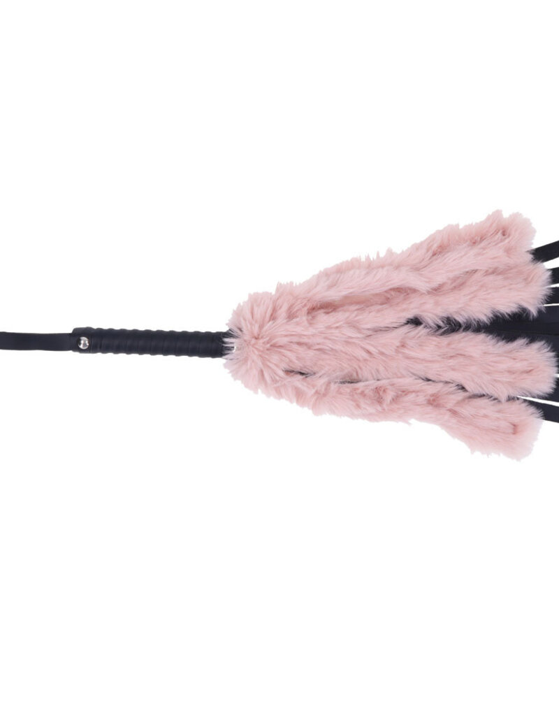 Sportsheets Brat Faux Fur Flogger - Pink/black